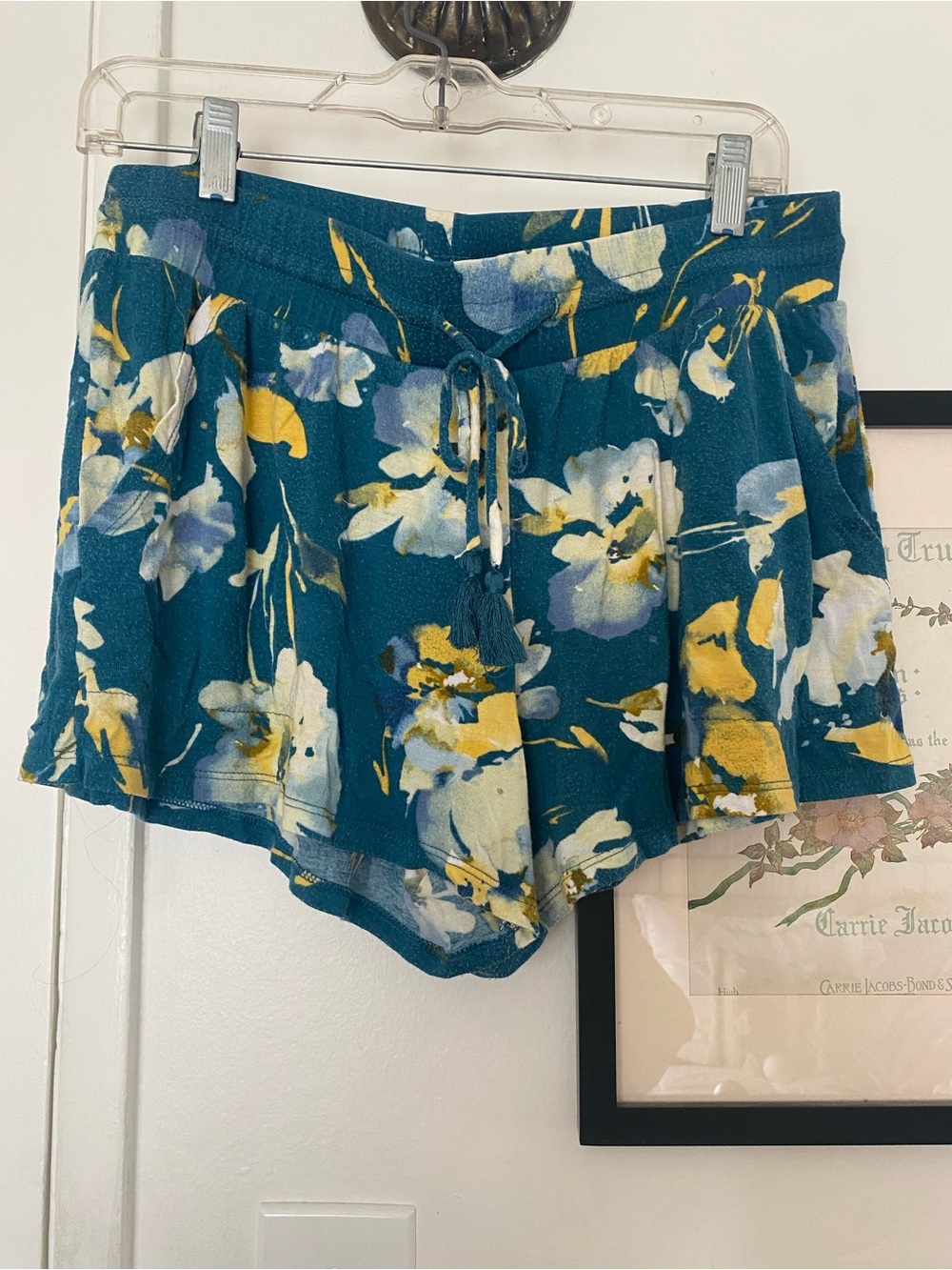 Stars above pajama shorts
